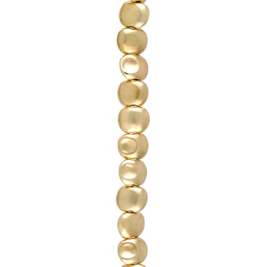 10.5mm Irregular Round Metal Beads